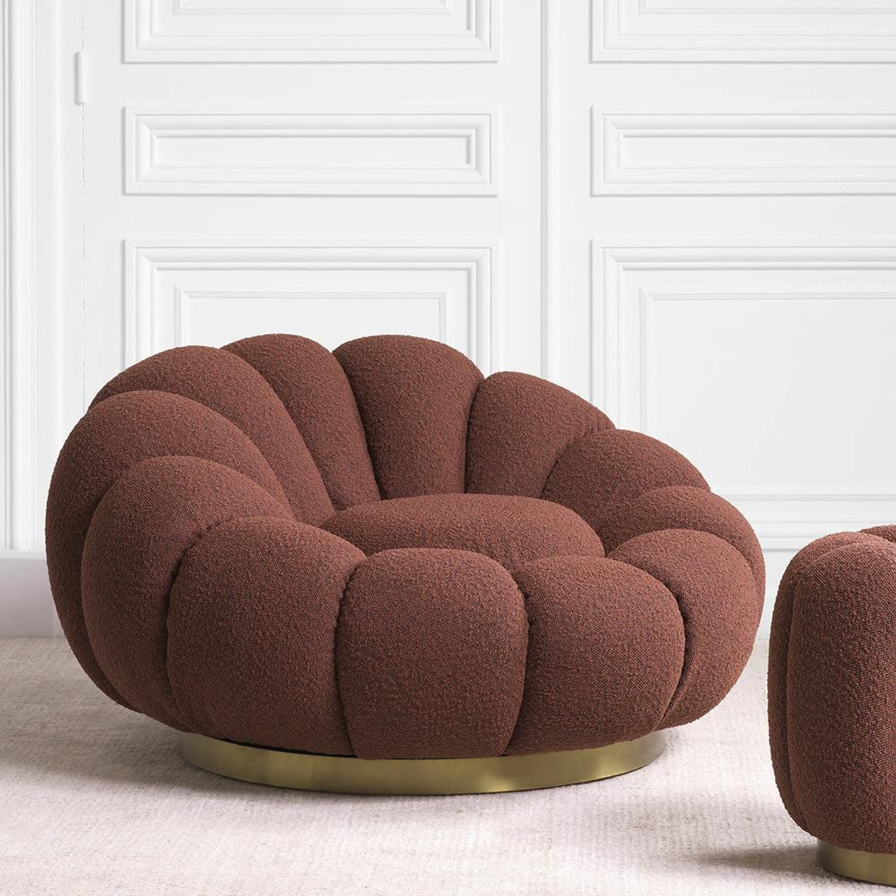 Swivel Chair Mello Boucle Rouge
