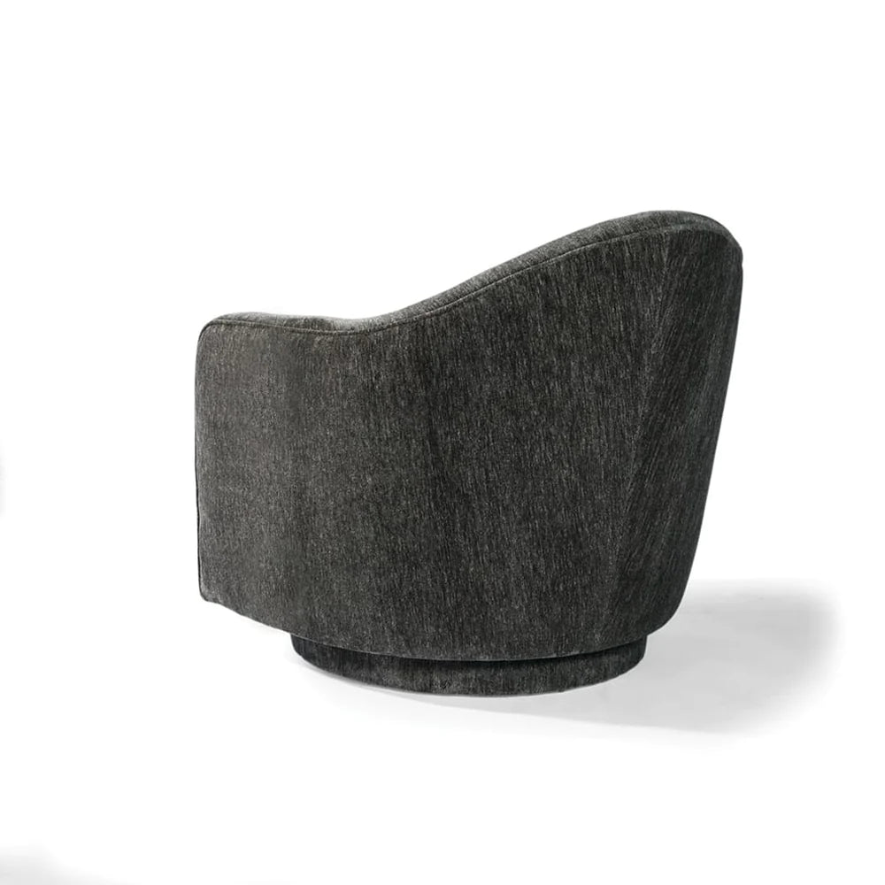 Tear Drop Swivel-Tilt Chair In Gray Fabric